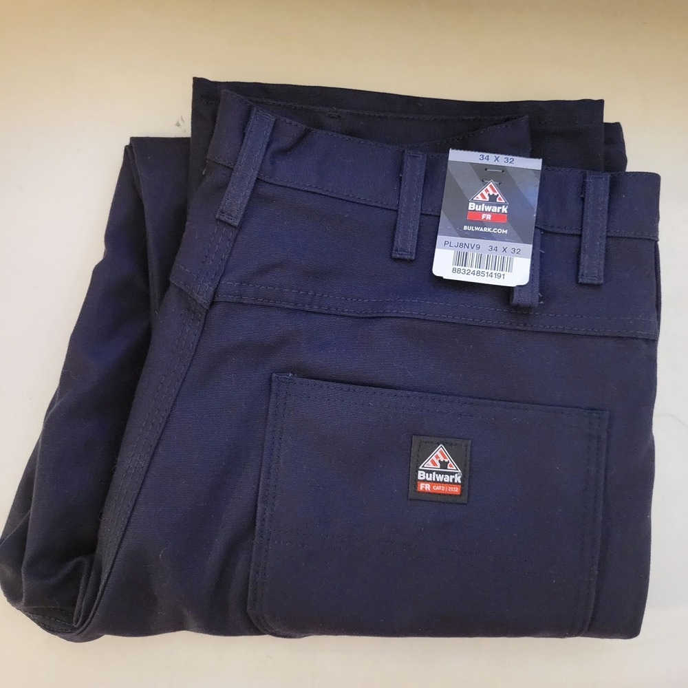 NWT Bulwark FR Flame Resistant Carpenter Pants PLJ8NV9 Men Size 34x32